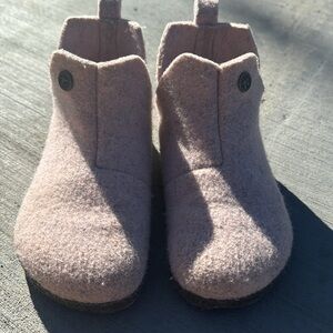 Cozy Pink Wool Booties